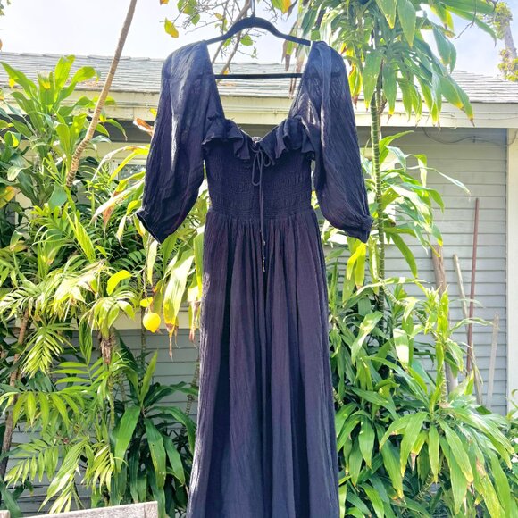 NWOT Free People Oasis Midi Dress Black SMALL - Picture 4 of 6